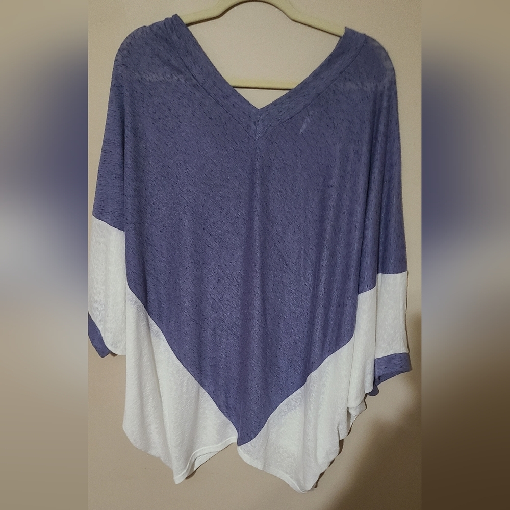 Myesper Apparel Women's Blue and White Top